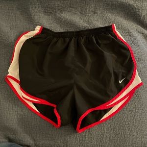 Large gray and red Nike shorts